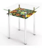 Glass dining table D-01-2 with tempered glass and chrome legs order